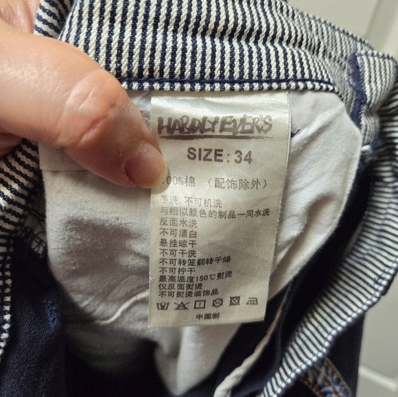 Hardly Evers Navy Blue Ribbon Pocket Trim Pants - Picture 7 of 8